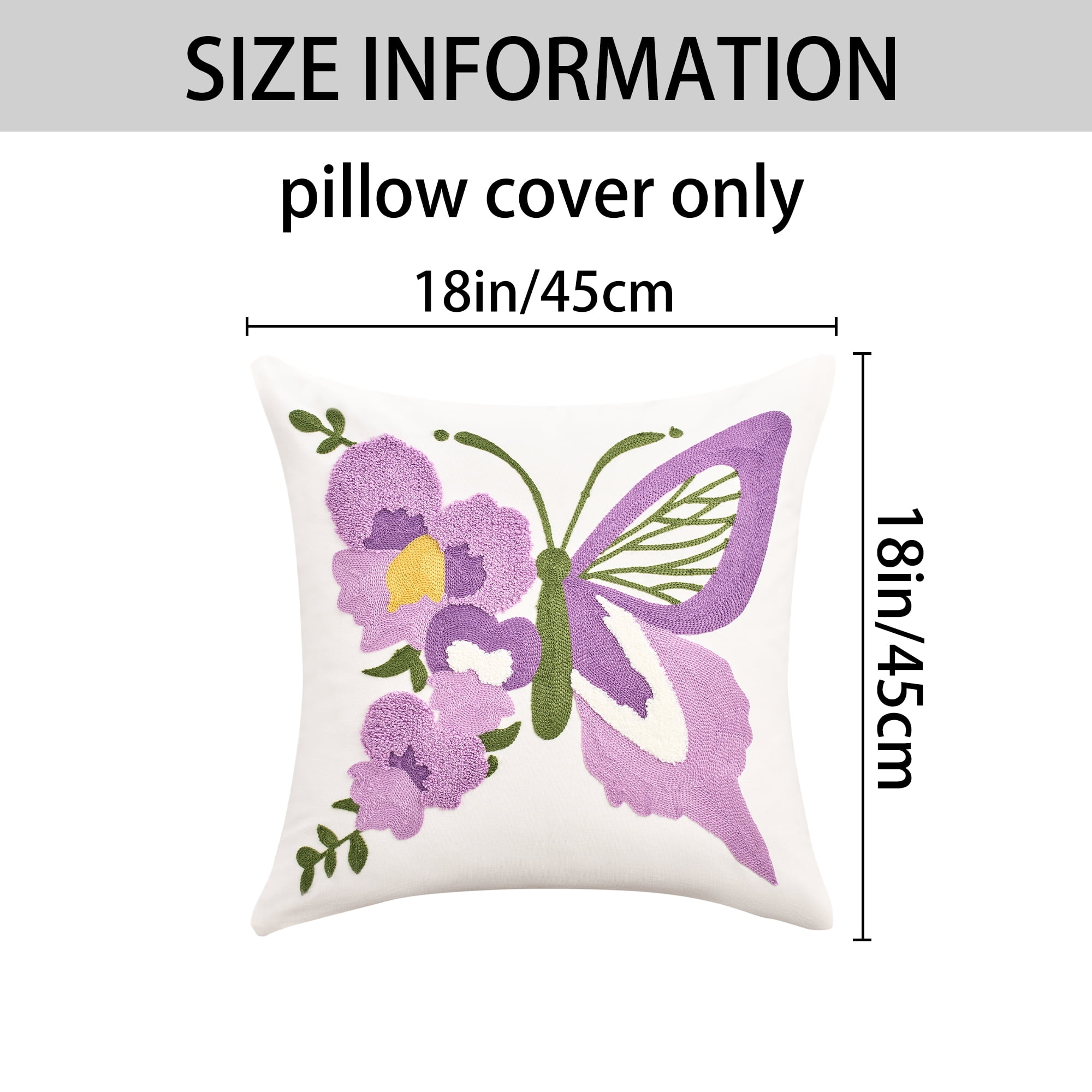 Unique Bargains Square Throw Pillow Covers Pack of 2 Multicolor Pattern 5 18" x 18"