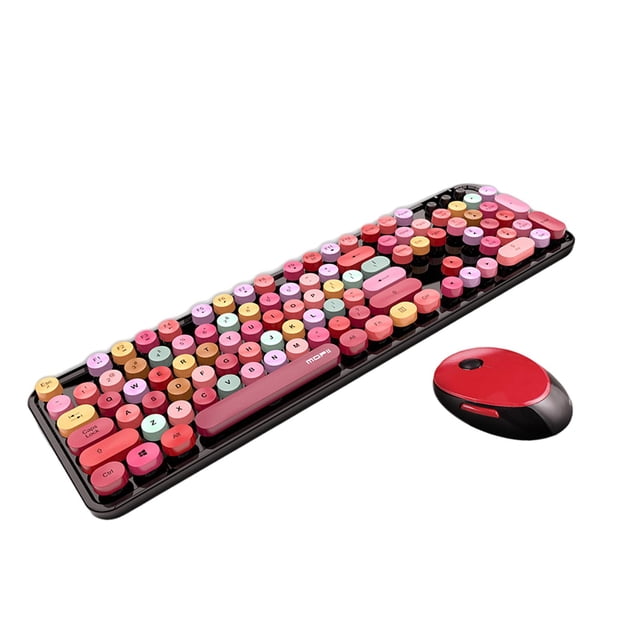 Mini juego de Teclado y mouse inalámbricos Sunnimix con numérico para niñas