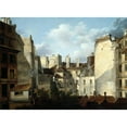 thumbnail image 3 of Etienne Bouhot 14x11 Black Modern Framed Museum Art Print Titled - Roofs of Paris (1830), 3 of 5
