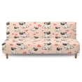 thumbnail image 2 of SCRAWLGOD Pug Dog Love Print Armless Sofa Slipcover Stretch Anti Scratch Couch Covers for 3 Cushion Couch Soft Comfortable Sofa Covers Slipcover, 2 of 9