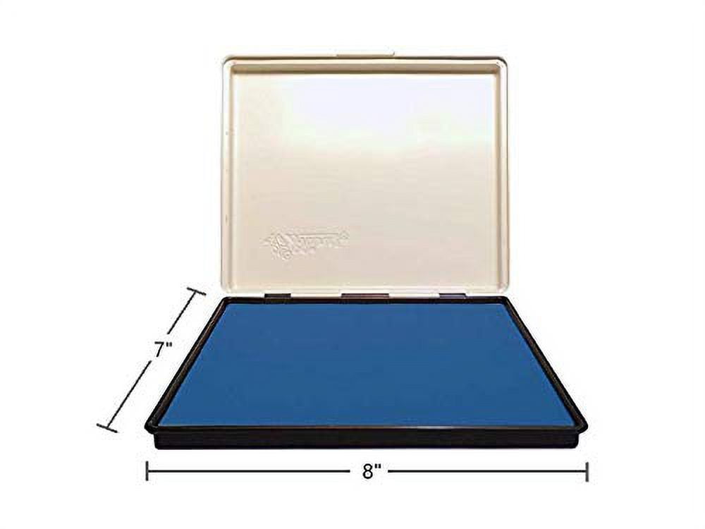 Infusion 7" x 8" Extra Large Industrial Stamp Ink Pad, Your Go to Large Stamp Ink Pad for Bright Color, Even Coverage and Durability, Light Blue Stamp Pad