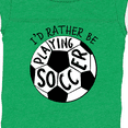 thumbnail image 4 of Inktastic Id Rather Be Playing Soccer Boys or Girls Baby Bodysuit, 4 of 5