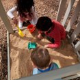 thumbnail image 2 of Seacove Wooden Swing Set with Rock Wall, Table and Bench, 2 of 9
