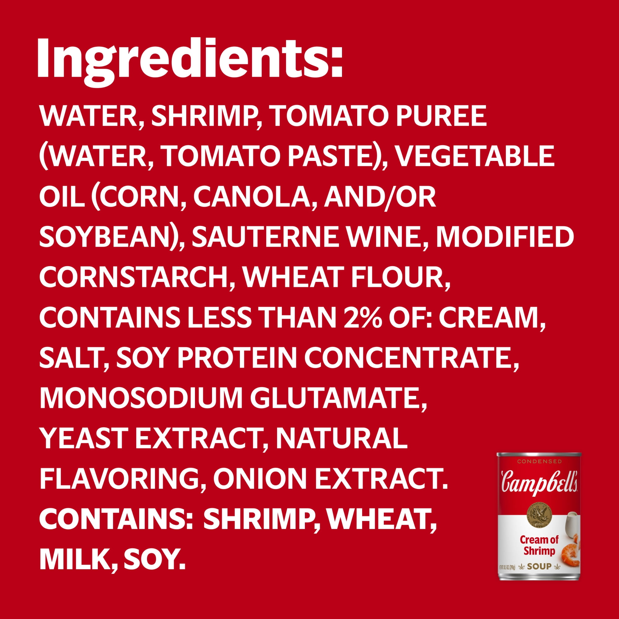 Campbell's Condensed Cream of Shrimp Soup, 10.5 oz Can
