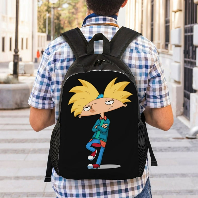 Hey Arnold Children Backpack Unisex Pupils Cartoon Students Bookbag Canvas Schoolbag Kid s Knapsack Teens Boy Girl Daypack Walmart