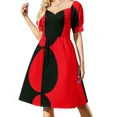 thumbnail image 2 of Disfraz de conductor de autobús escolar, vestido largo de verano para mujer, 2 of 7