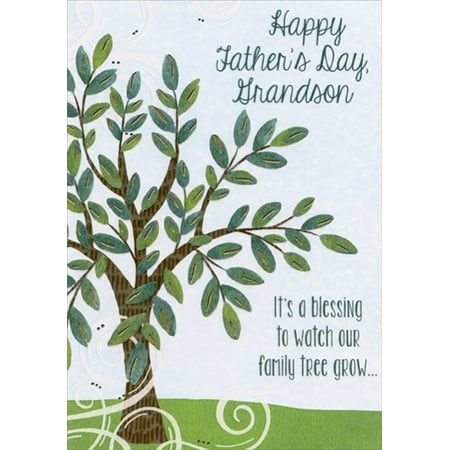 Designer Greetings Watch Our Family Tree Grow Religious / Inspirational Father's Day Card for Grandson
