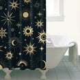 thumbnail image 5 of Gothic Shower Curtain - Dark Celestial Moon & Star Print, Mystical Cosmic Theme Bath Decor, Waterproof Polyester, 36"Wx72"L, Goth Aesthetic Gift, 5 of 5