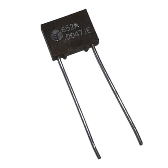 652A1E472J Capacitor Rectangular Metallized Polycarbonate 22AWG Radial Leads, .0047MFD 400V 5% Bulk : RoHS