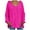 Hot Pink, variant on LYXSSBYX Women Fashion Loose Women Plus Size Clearance Solid Color Hood Long Sleeves Sweater Tops