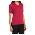 thumbnail image 4 of Womens Rapid Dry Cotton/Polyester Polo T-Shirt Red Large, 4 of 6