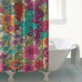 thumbnail image 4 of Pioneer Flower Floral Print Pattern Shower Curtain 72"x84" ,Bathroom Decorative Shower Curtains Set with 12 Hooks,Modern Waterproof Washable Shower Curtain, 4 of 6