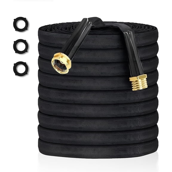 Upgraded 25FT Non-Expanding Garden Hose, Lightweight, Flexible Ultra-Light Water Hose, Burst-Resistant, Lead-Free, Anti-Kink, High-Pressure
