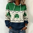 thumbnail image 3 of Craaazy Women's Cozy St. Patrick's Day Shamrock Print Long Sleeve Hoodie Tops with Pockets Gifts, 3 of 5