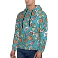 thumbnail image 3 of Picia Cute Conch Pattern Casual Men's Hoodie - Lightweight Hooded Sweatshirt with Kangaroo Pocket, Comfortable Pullover for Everyday, Travel-4X-Large, 3 of 7