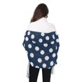 thumbnail image 4 of FORMRS Womens Scarf Winter Soft Long Big Warm Shawls Wrap Tassel Scarves, Navy Blue Baseball Pattern, 4 of 9