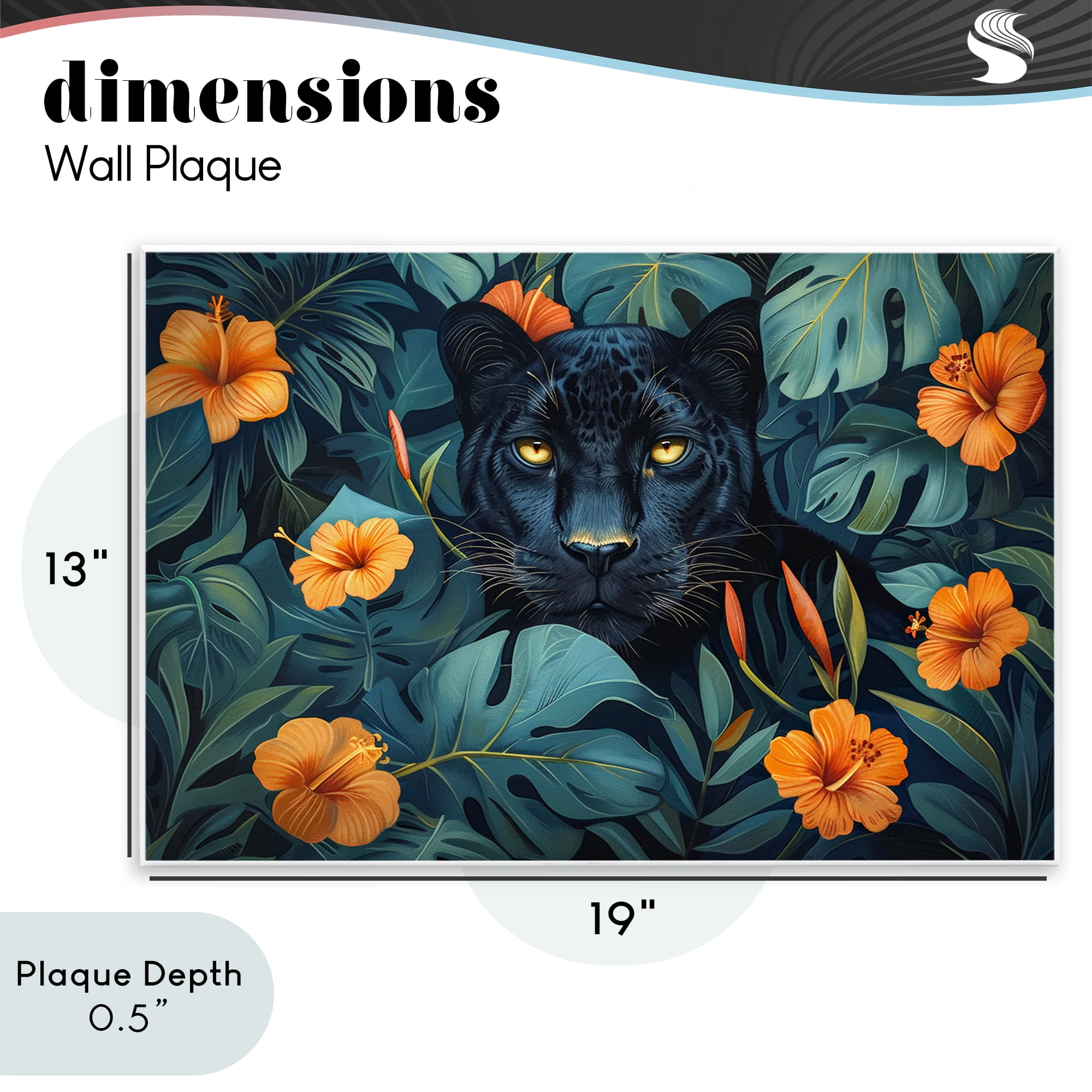 Stupell Industries Hiding Panther's Paradise Wall Plaque Art, design by Ray Powers