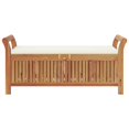 thumbnail image 3 of vidaXL Garden Storage Bench with Cushion 126 cm Solid Wood Acacia, 3 of 5