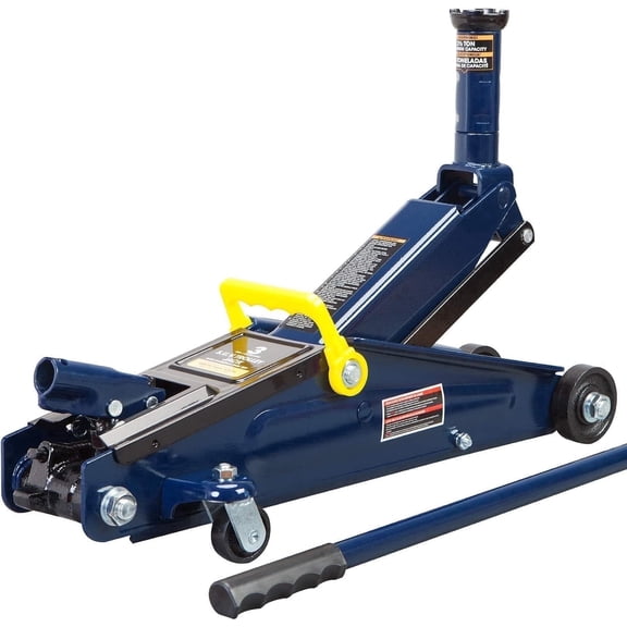 HPDMC 3 Ton Hydraulic Floor Jack - Low Profile Steel Car Lift, 6,600 lbs Capacity, Blue
