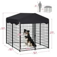 thumbnail image 5 of Jhsomdr Large Outdoor Dog Kennel, 4.2ft x 4ft x 4.5ft Metal Dog Fence with UV-Resistant Oxford Cloth Roof, 5 of 11