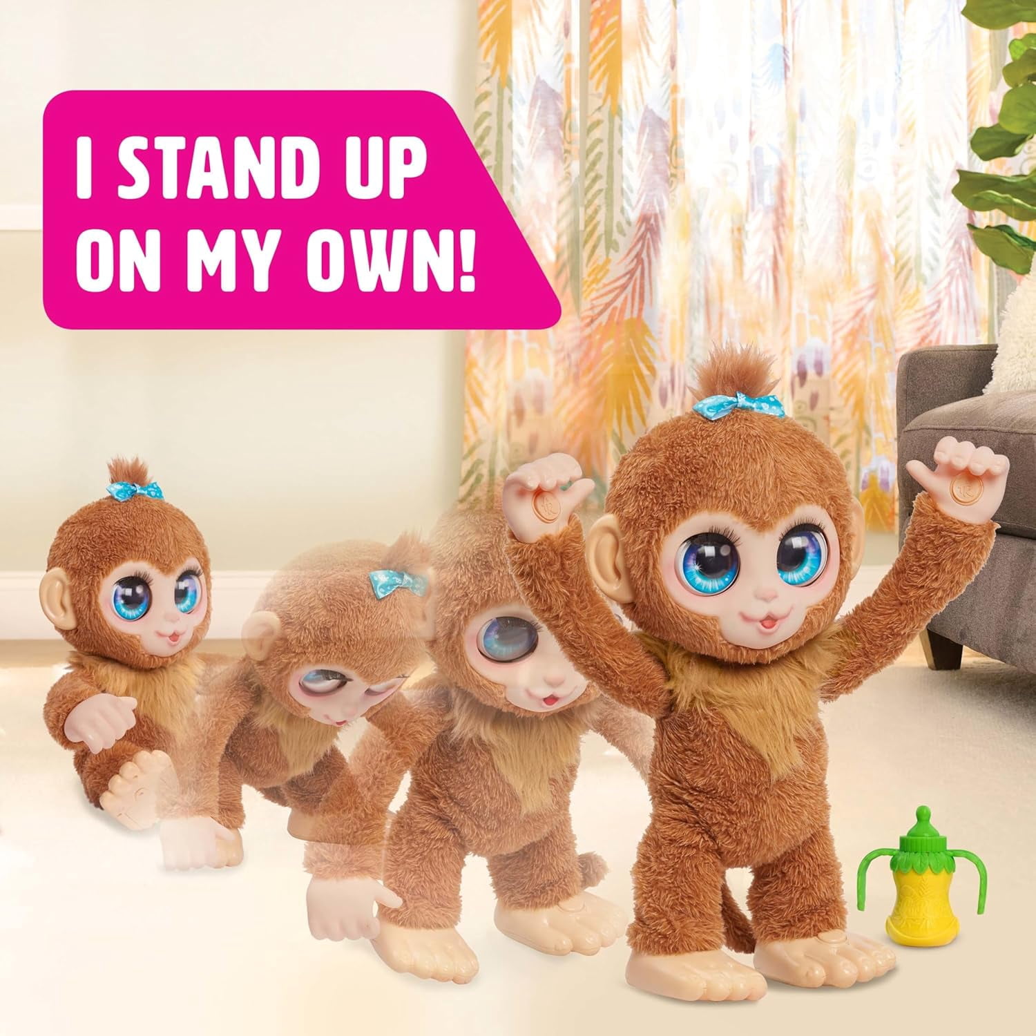 furReal Peanut The Playful Monkey Interactive Toy, 15-inch
