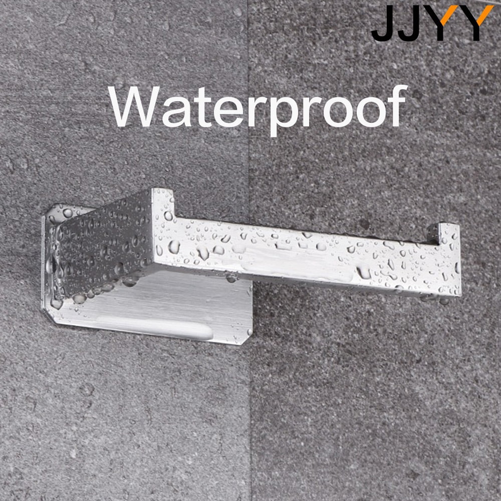JJYY 1PC/2Pcs High Quality 304 Stainless Steel Nail-Free Rolling Paper Holder - Durable Bathroom Toilet Paper Dispenser with Easy Installation