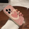 thumbnail image 4 of Cute Love Heart Tulip Flower Wavy Frame Phone Case Compatible with iPhone Case (Pink,iPhone 11), 4 of 5