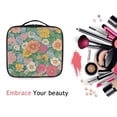 thumbnail image 6 of FORMRS Travel Makeup Bag Large Capacity Train Case Cosmetic Organizer with Adjustable Dividers, Floral Pattern, 6 of 8