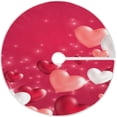 thumbnail image 1 of FMSHPON Romantic Hearts Xmas Christmas Tree Skirt Stand Mat for Holiday Party Decoration Indoor Outdoor 36 inches, 1 of 6