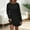 Black, variant on Oplxuo Women's Casual Fleece Long Pullover Sweatshirt Dress Long Sleeve Mini Sweater Dresses