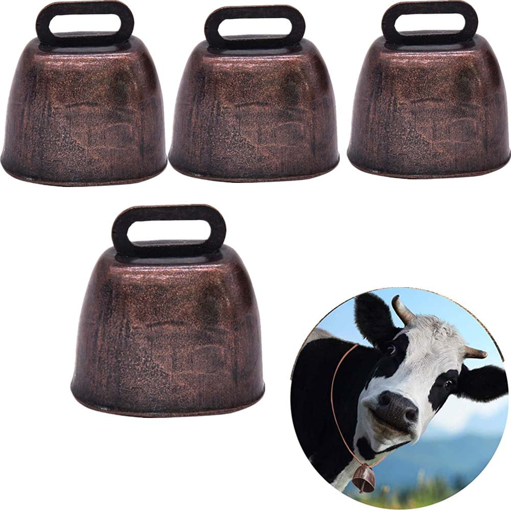 KOOBOOK 2Pcs Cow Horse Sheep Grazing Copper Bells Cattle Farm Animal Copper Loud Bronze Bell