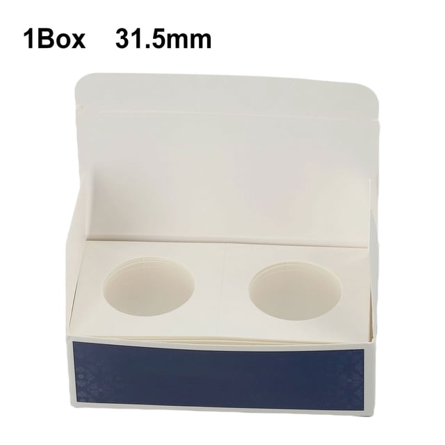 New 17.5-40mm Cardboard Coin Holder Coin Collection Cardboard New Foldable Square Cardboard Case Coin Capsules Cover Storage Box 31.5mm
