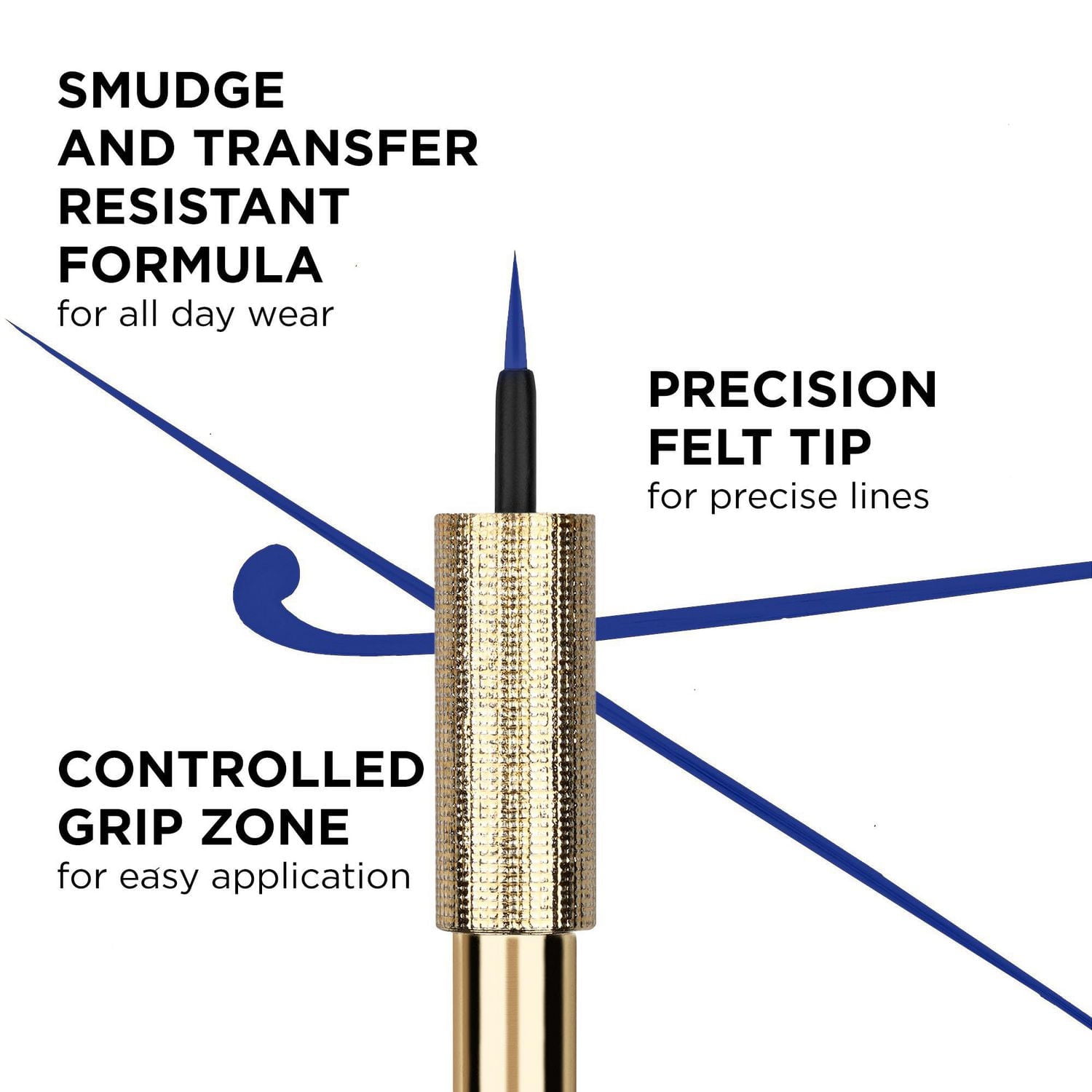 L'Oréal Paris Matte Signature Liquid Dip-In Eyeliner,Ultra-Precise, Waterproof, Blue