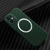 TECH CIRCLE for iPhone 11 6.1 Inch Magnetic Case, Shockproof Carbon Fiber Slim Fit Phone Cover Compatible with MAGSAFE Accessories & Charging Black Case for iPhone 11, Green