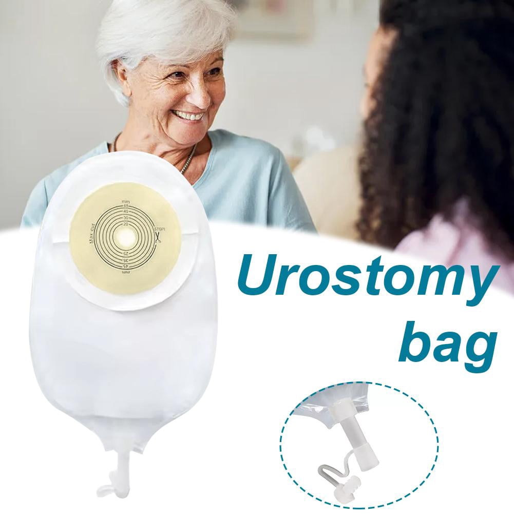 Senza Urostomy Bags, One Piece Stoma Bag Ostomy Supplies, One Piece Drainable Urostomy Pouch for Ileostomy Stoma Care W2V9