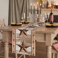 thumbnail image 2 of Table Runners 90 Inches Long Dress Scarves, Vintage Farmhouse Farmhouse Coffee/Dining/Kitchen Table Runner for Living Room, Retro Home Text Country Star Wooden 13x90 Inch, 2 of 9