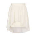 thumbnail image 1 of Little Girls Cream Irregular Chiffon Covered Knit Skirt 4, 1 of 2
