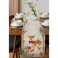 thumbnail image 2 of Table Runners 70 Inches Long Dress Scarves, Christmas Elk Farmhouse Coffee/Dining/Kitchen Table Decor, Holiday Table Runner, Xmas Pine Cones Gifts Snowflake Rustic 13x70 Inch, 2 of 7