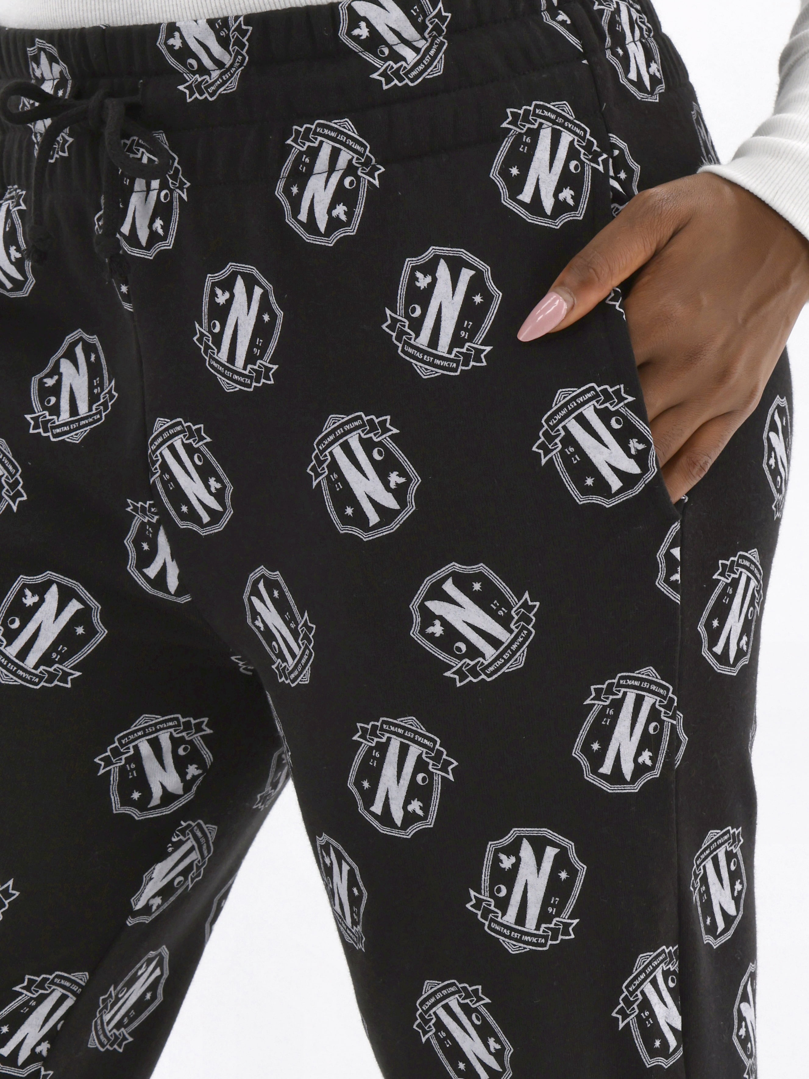 Wednesday Addams Women's Graphic Pants, Sizes XXS-2XL