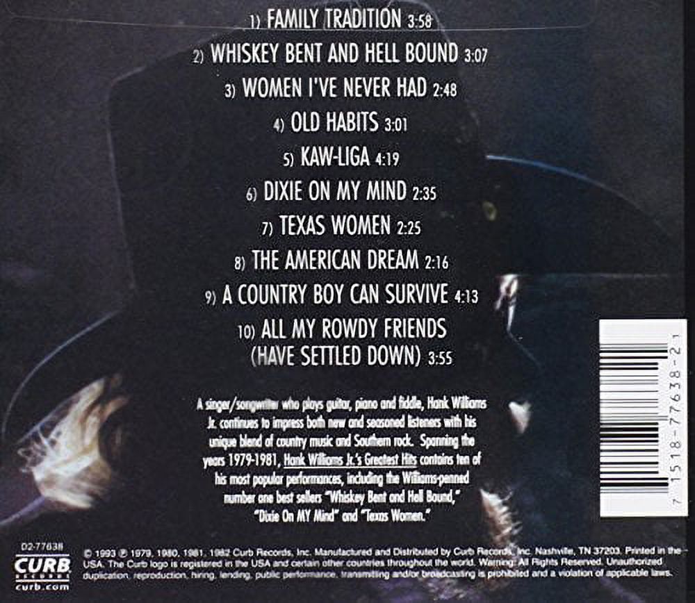 Hank Williams JR. - Greatest Hits 1 - Country - CD - image 2 of 2