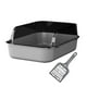thumbnail image 5 of Caja de arena abierta para gatos, inodoro y arenero para gatos pequeños y grandes. gris, 5 of 9