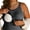 Dark Gray, variant on Staron Plus Size Women's Casual Ribbed Tank Top with Built-in Bra No Underwire Comfy Loose Sleeveless Homewear Basic Solid Color Pajama Top, Navy XXL