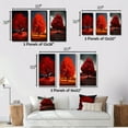 thumbnail image 4 of Designart "Majestic Red Tree Captured in Nature Photography" Landscape Trees Framed Wall Art Set Of 3 - Red Trees Frame Gallery Set For Office Decor, 4 of 6