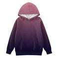thumbnail image 3 of TQWQT Girls Sweatshirt Purple Hoodie Long Sleeve Trendy Girls Hooded Sweatshirt Gradient Pullover Top Size 10-12 Cute Sweatshirts 3-4 Years, 3 of 4