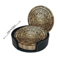 thumbnail image 2 of Set de posavasos FUNCOOLCY, calendario azteca, piel maya, 6 piezas, 2 of 8