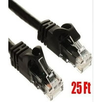 iMBAPrice 25 feet Cat6 Ethernet Network Patch Cable, RJ45 Internet Wire - Black