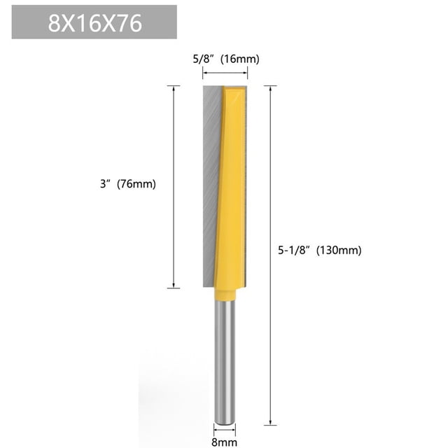 8Mm Shank Bottom Wood Cleaning Bit Straight Router Bit Woodwork Milling Cutter