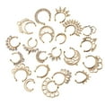 thumbnail image 1 of 21 piezas de cristal falso Hugo para tabique nasal Oro Anillo de nariz de septo, 1 of 9