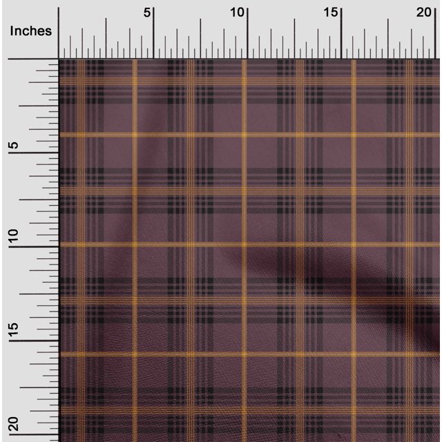 oneOone Polyester Lycra Fabric Tartan Check Decor Fabric Printed BTY 56 Inch Wide