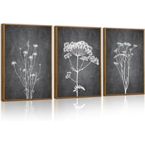 Hieng Vintage Landscape Framed Canvas Wall Art Set of 3, French Country Art Prints, Nature Green Trees and Lake Art Paintings, Rustic Aesthetic Wall Decor for Living Room Bedroom Office 16"x24"x3